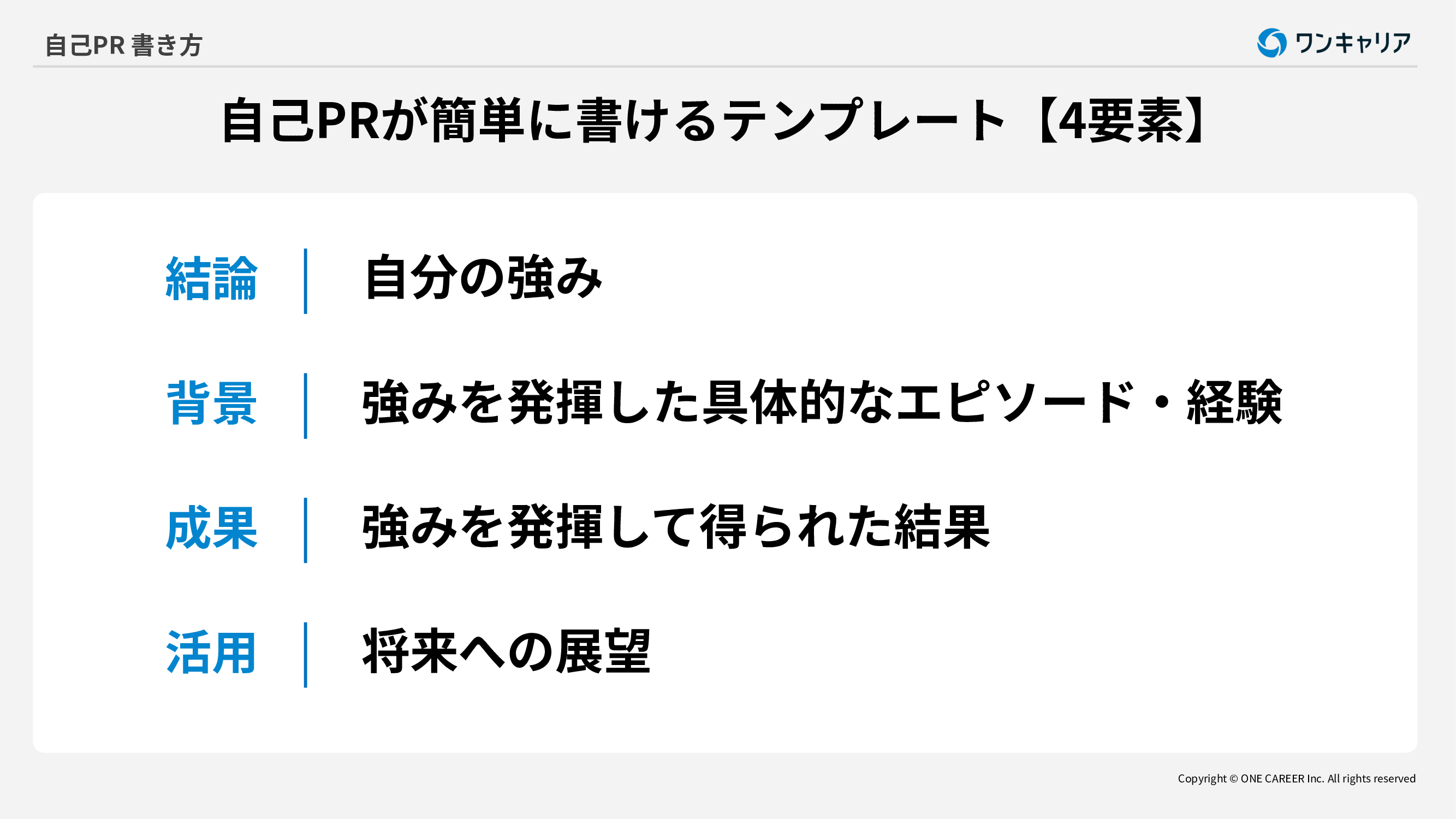 自己PRのテンプレート