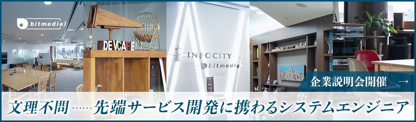 #28卒　#自社サービスを主軸にした安定経営　#少数精鋭の成長環境　#大手企業との共同開発実績あり　ビットメディアを知る会社説明会