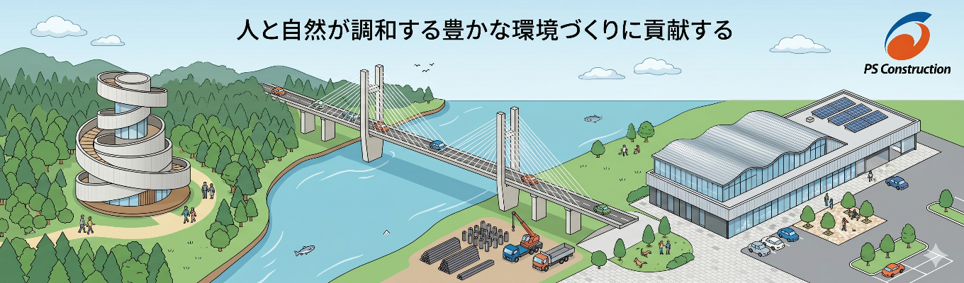 【プレエントリー/大成建設グループ】PC橋梁の業界シェア NO.1！日本のインフラを創り、守る｜ メーカー×ゼネコンの独自技術（PC工法）で地図に残るダイナミックなモノづくり！ | 定着率90%超・充実の6ヶ月研修 ＃東証プライム上場の強固な基盤