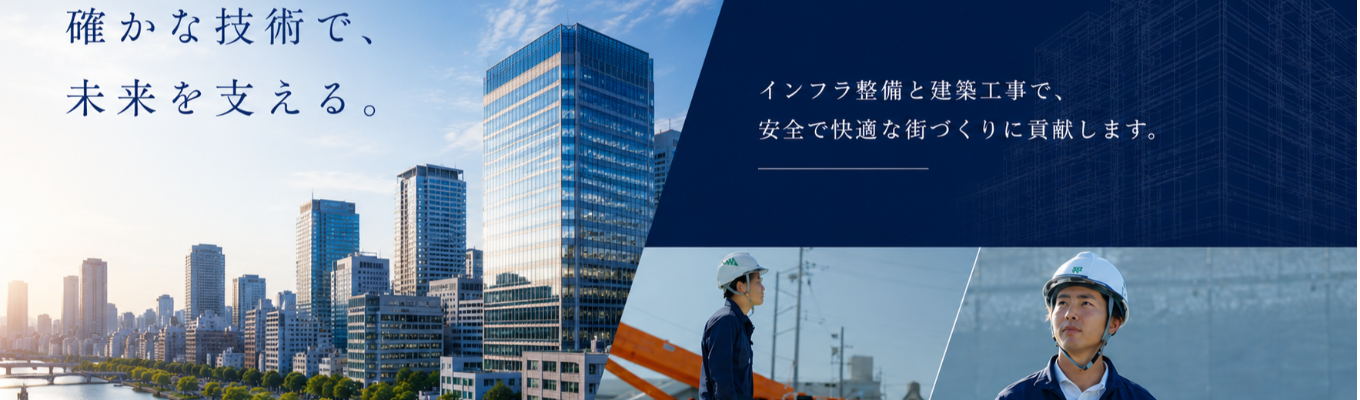 【WEB30分｜内々定まで最短２週間】書類選考なしで即面接！創業70年超・公共工事の安定ゼネコン友興組の本選考◆1年目から月給29万円以上も可能な高待遇！#転勤なし 募集