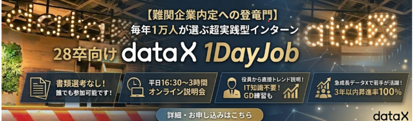 【難関企業内定への登竜門】毎年1万人が選ぶ超実践型インターンイベント