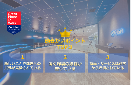 GPTWジャパンの『働きがい認定企業』に初選出!