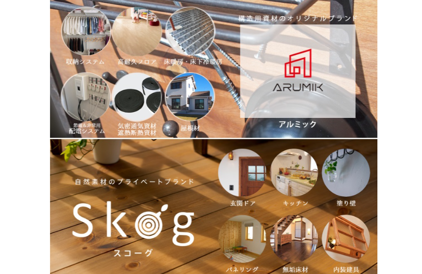 オリジナルブランド　『ＡＲＵＭＩＫ』　と　『Ｓｋｏｇ』
