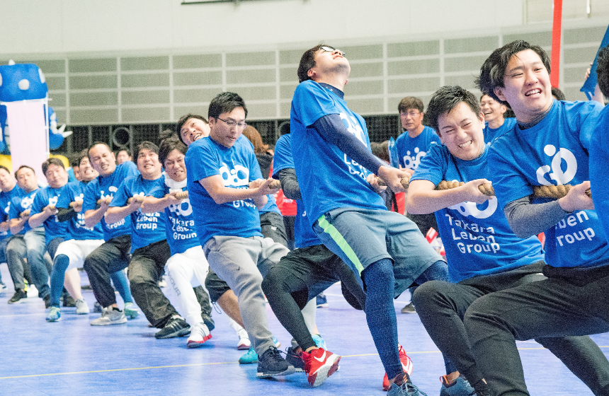 ■社内イベント：全グループ会社が参加する大運動会「スポーツフェスティバル」