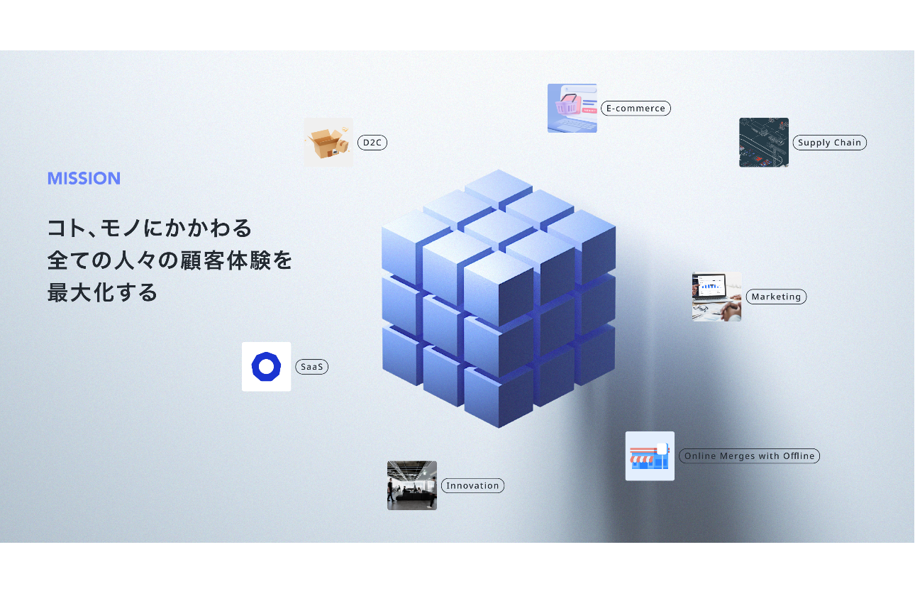 OUR MISSION 〜コト、モノにかかわる全ての人々の顧客体験を最大化する〜