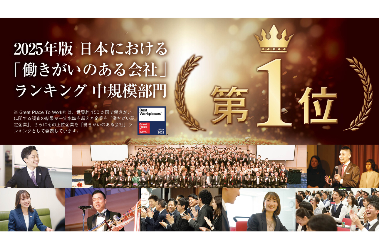 働きがいある会社ランキング 中規模部門 １位