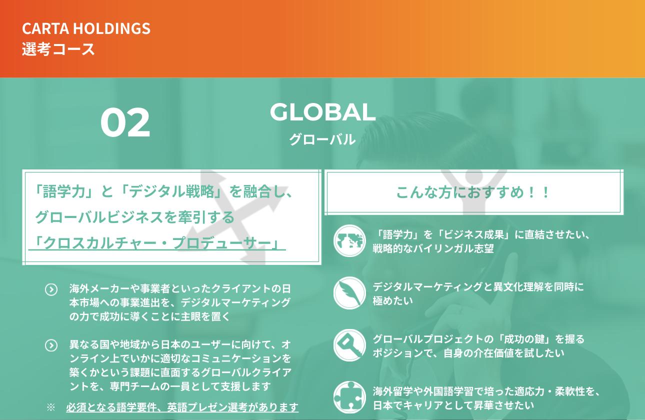 『 グローバル 』コース　