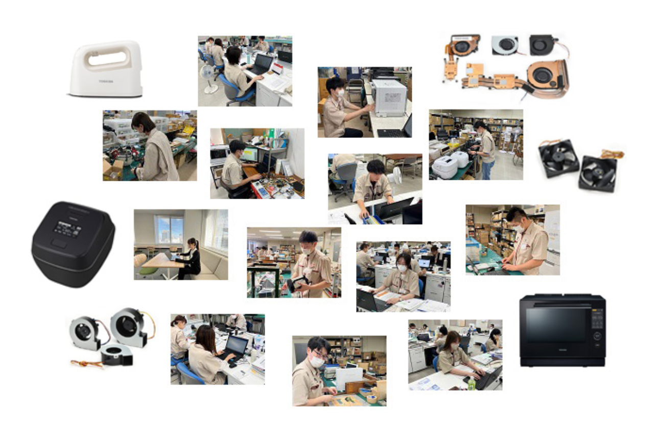 当社の開発商品は多岐にわたります。小型家電商品はもとより、機器事業では、モバイル機器用冷却ファンを開発しています