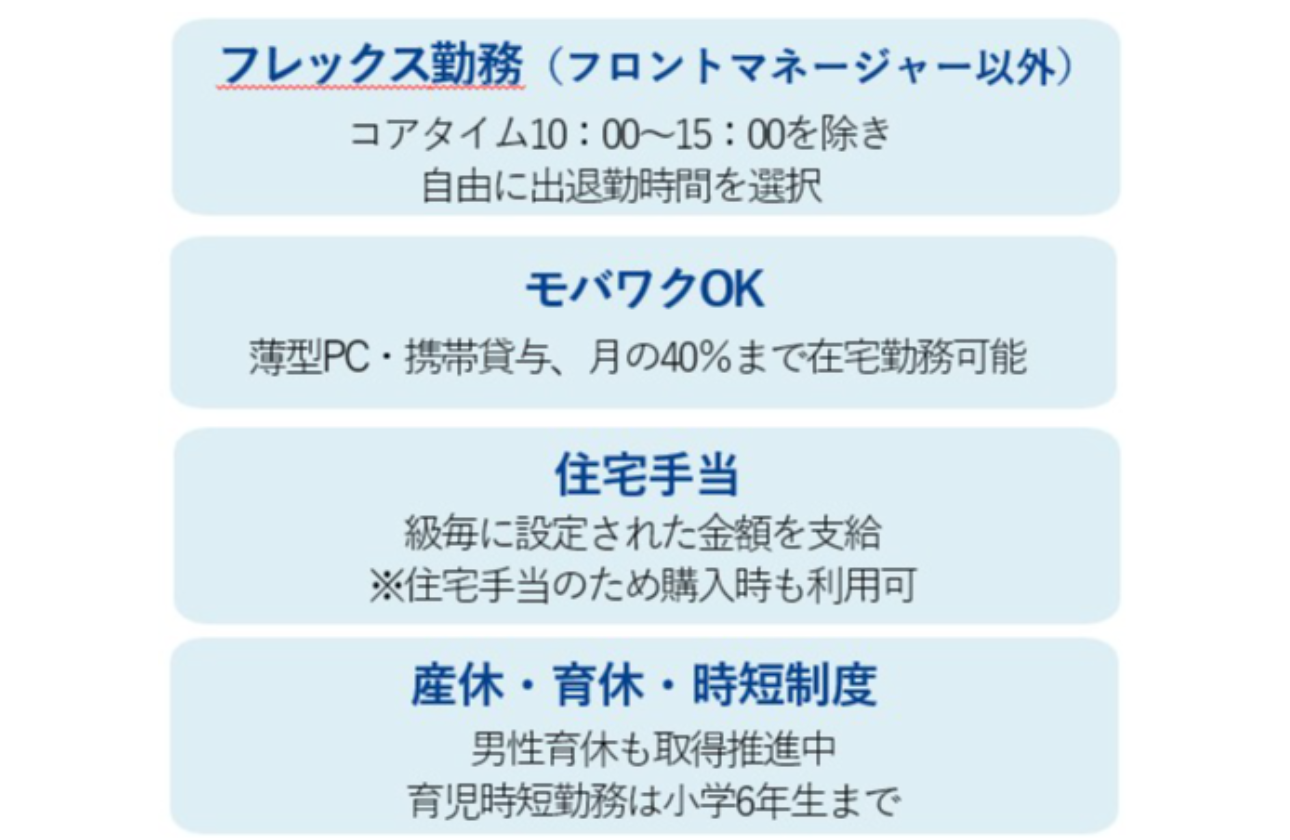 働き方・福利厚生のご紹介②