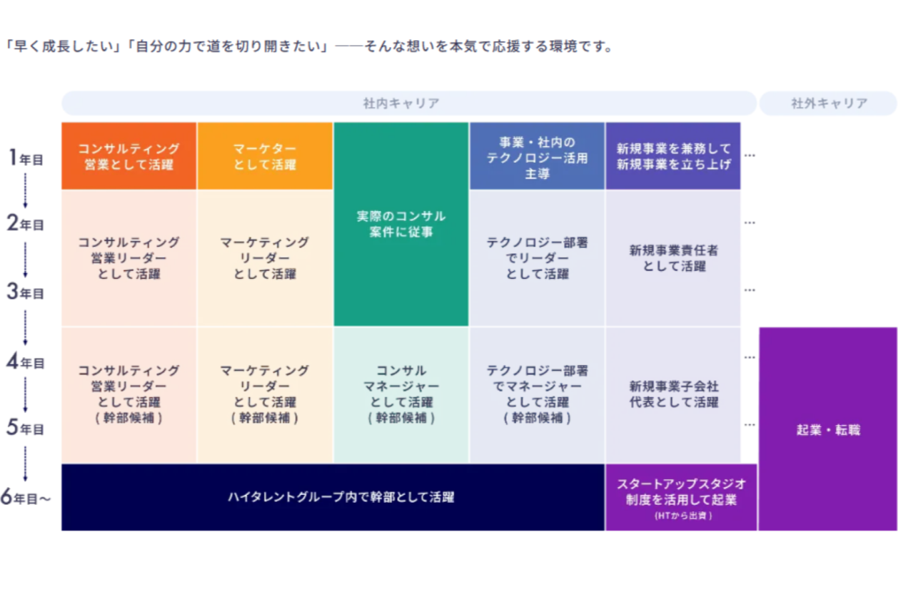 キャリアパスーーハイタレントで目指せる選択肢