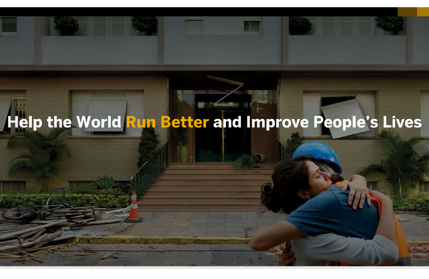 コーポレートビジョン『Help the world run better and improve people’s lives.』