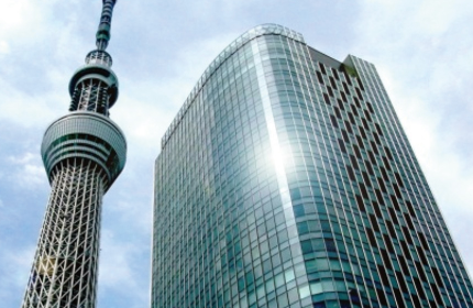 本社は、東京スカイツリー併設のオフィスビル