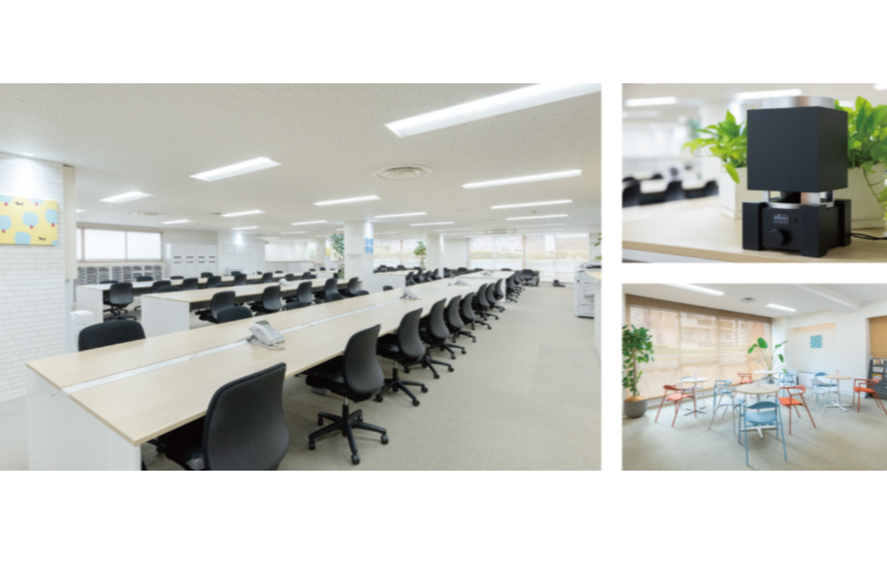 企業の健康経営という観点から、まずは社員の働きやすい環境作りを徹底しています。
・テレワーク制度やフレックスタイム制度を導入
・長時間座っても疲れないnishikawa自慢のマットレス「AiR」クッションを全席導入
・ストレスを緩和する観葉植物
・春夏秋冬を朝晩でBGMを自動切換
・ディフューザーで天然アロマの香りを拡散
・自由に選べるワークスペース(フリーデスク、コワーキングスペース)
・カロリー計算された健康的なメニューがある社員食堂
・ちょっと寝ルームで午後の生産性アップ
など・・・
